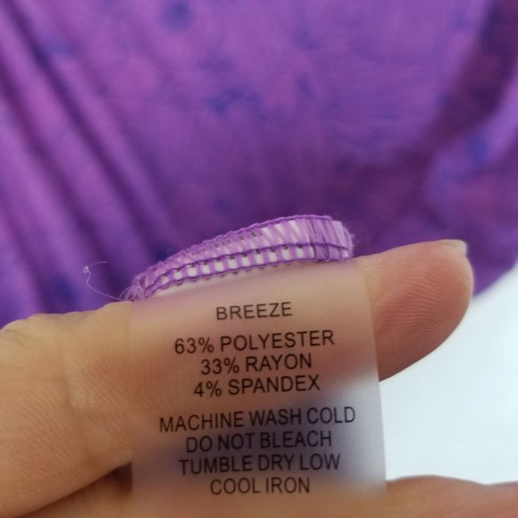 Title Nine Womens M Purple Floral Print Sleeveless - Picture 7 of 8